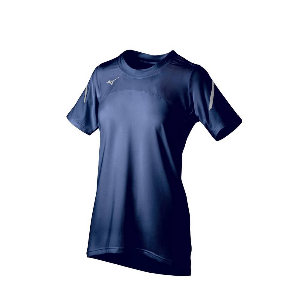 Mizuno Techno VII Short Sleeve - Bayan Forma - Lacivert Türkiye (ESCTRQ-452)